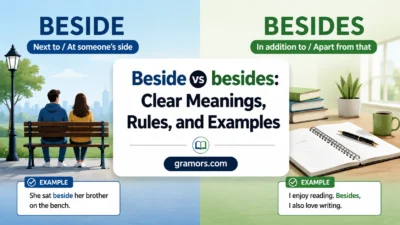 Beside vs besides
