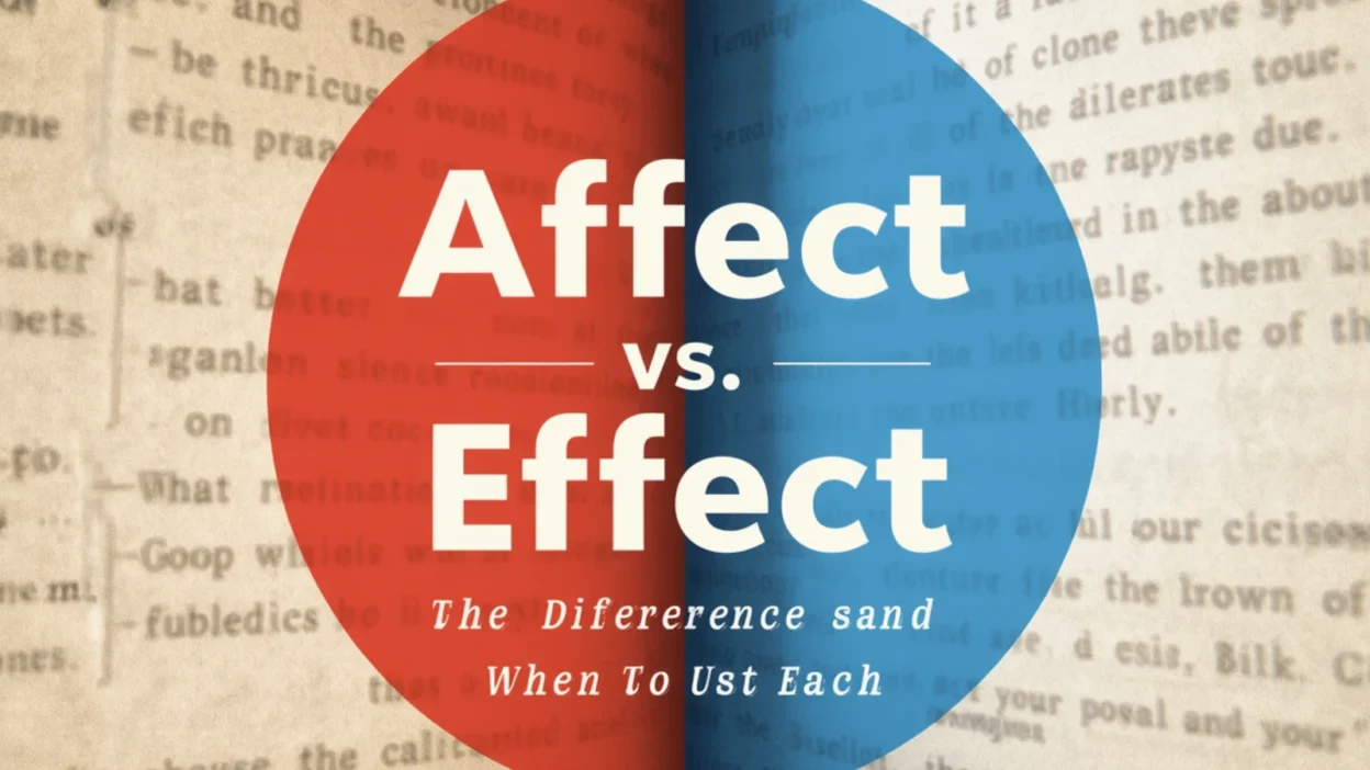 Affect vs Effect: What’s the Difference and When to Use Each