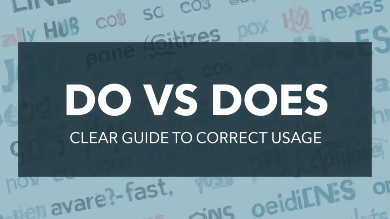 Do vs Does: Clear Guide to Correct Usage in English