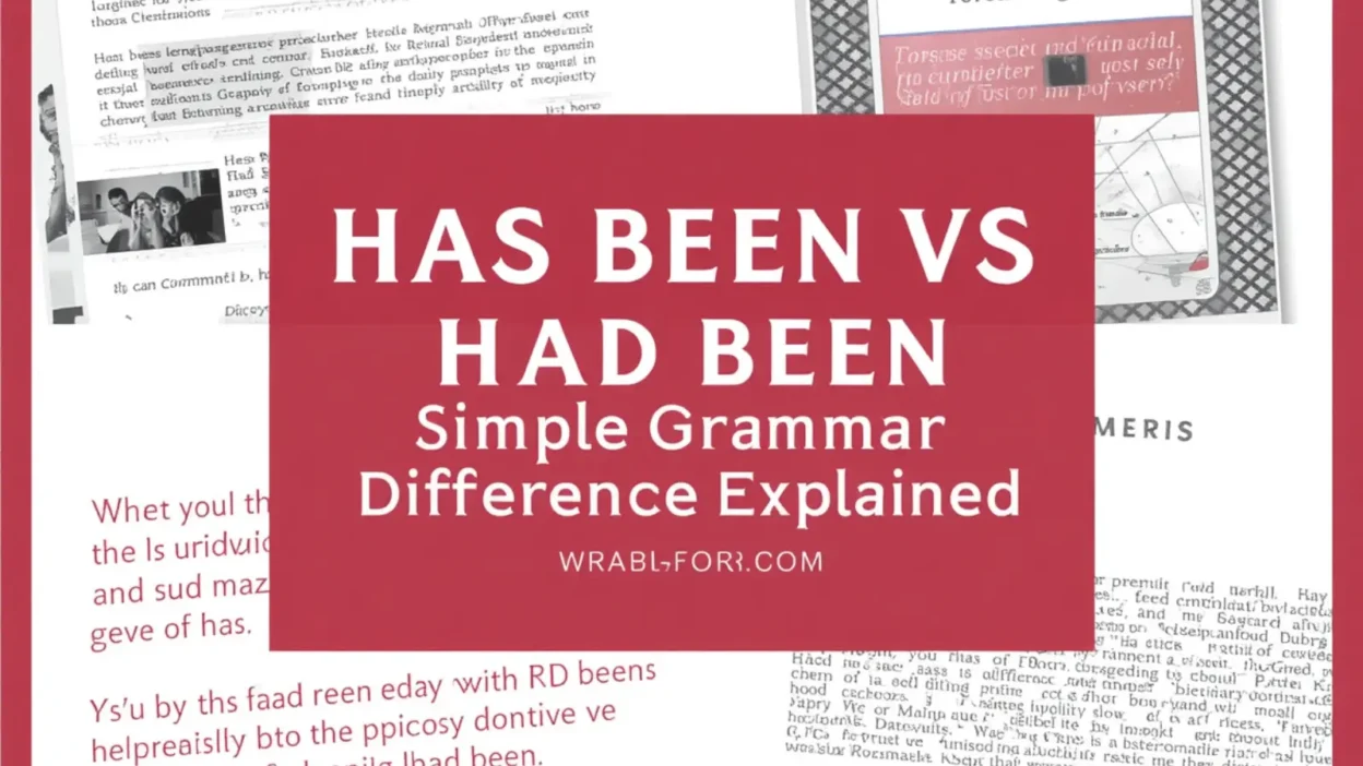 Has Been vs Had Been: Simple Grammar Difference Explained