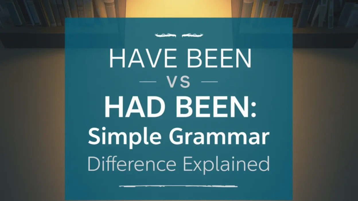Have Been vs Had Been: Simple Grammar Difference Explained