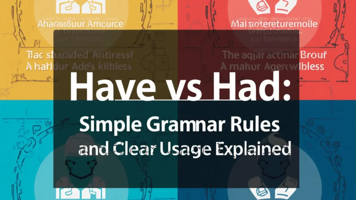 Have vs Had: Simple Grammar Rules and Clear Usage Explained