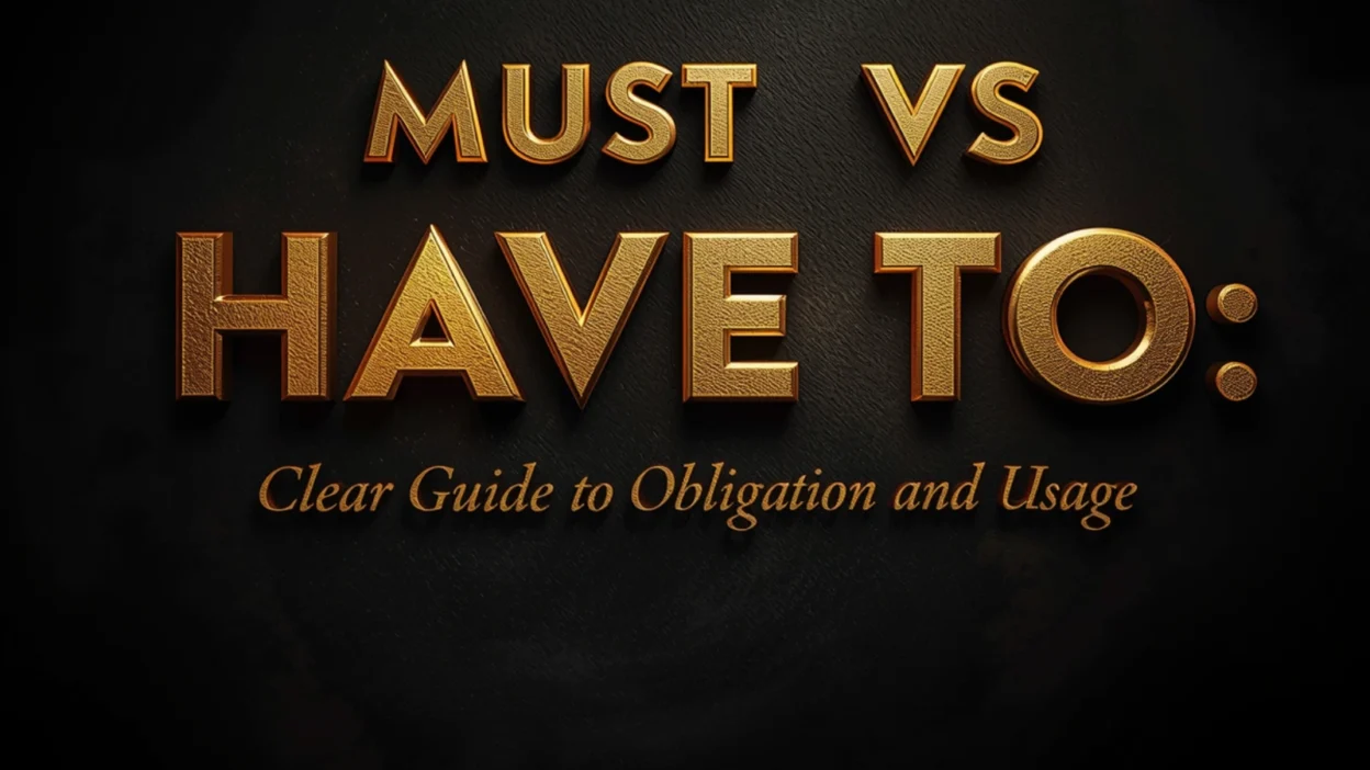 Must vs Have To: Clear Guide to Obligation and Usage