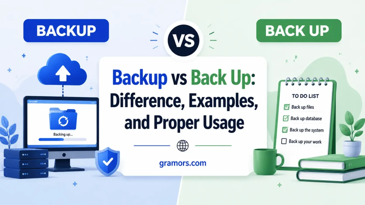 Backup vs Back Up