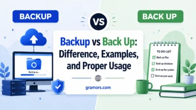 Backup vs Back Up