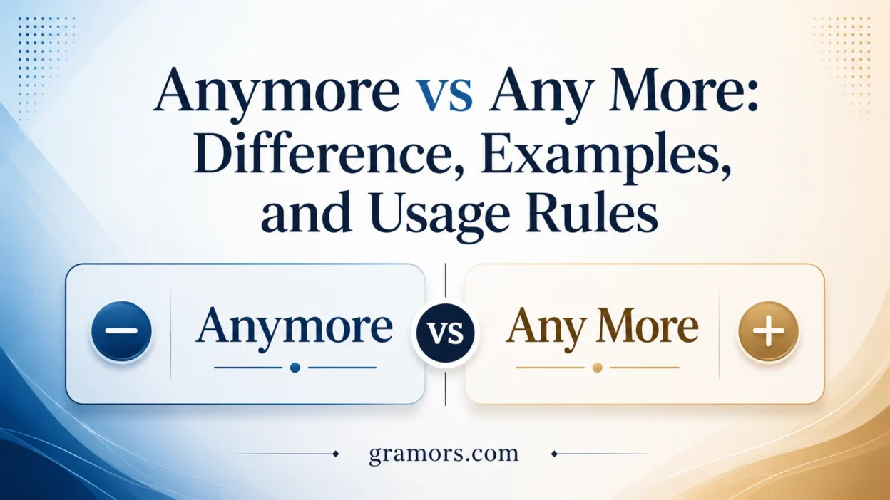 Anymore vs Any More