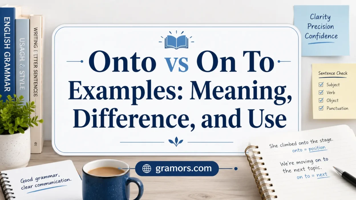 Onto vs On To Examples