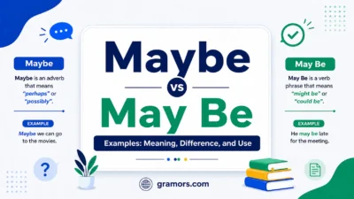 Maybe vs May Be Examples