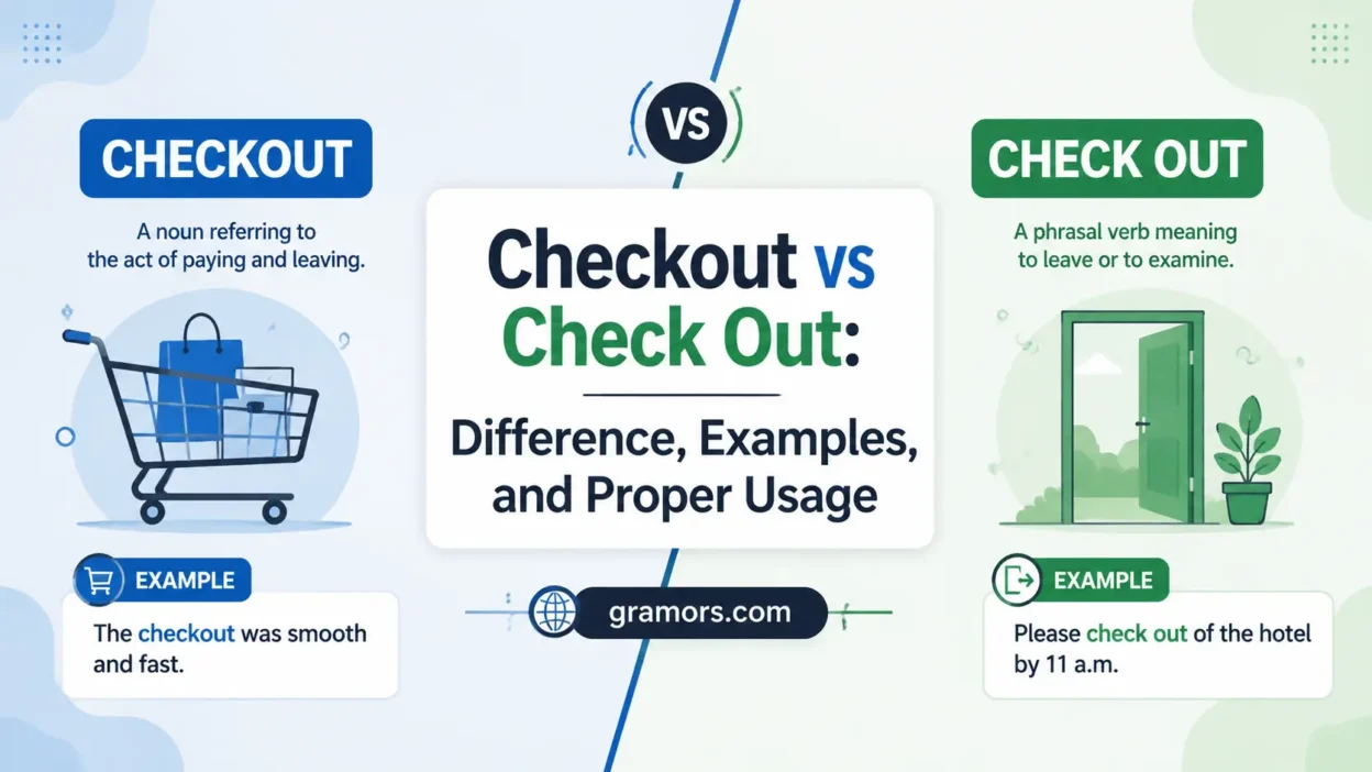 checkout vs check out